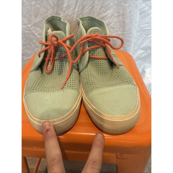 Vans Rhea Square Perf Suede Gossamer Green Casual Sneakers Women's 9.5 - Picture 5 of 15